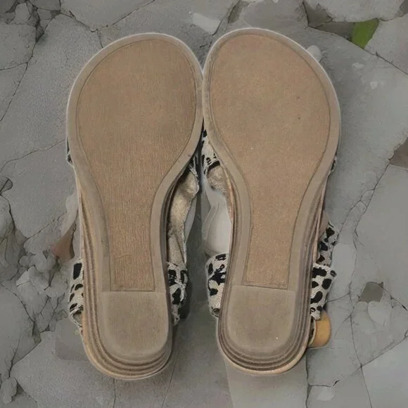 Blowfish Malibu Brisa 2 Peep Toe Ankle Animal Print Sandals Women's Size 7 NWOB - Picture 7 of 7